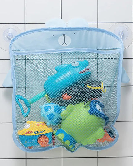 New Baby Bathroom Mesh Bag Sucker Design For Bath Toys Kids Basket Cartoon Animal Shapes Cloth Sand Toys Storage Net Bag Bells toys