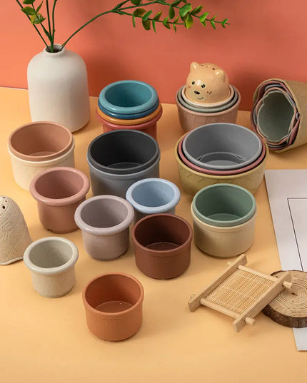 Explosive Baby Stacking Cups Silicone Educational Toys