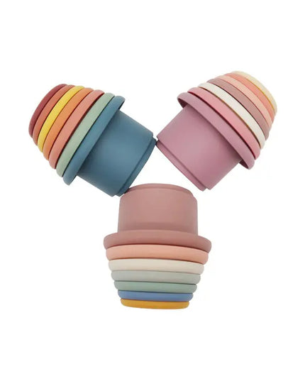 Explosive Baby Stacking Cups Silicone Educational Toys