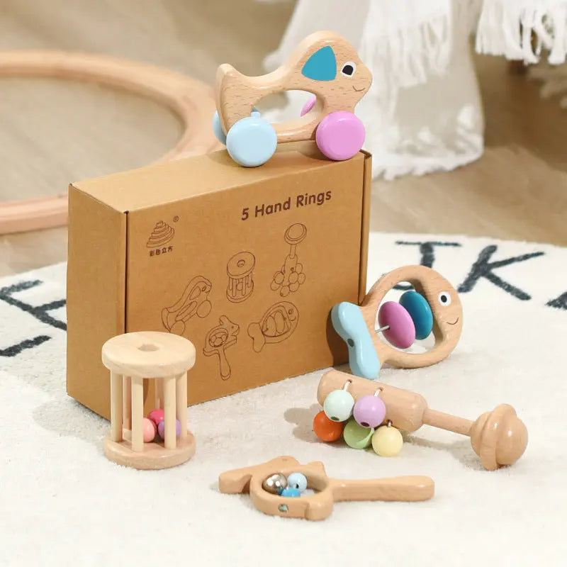 Newborn Baby Beech Educational Toys Bells toys