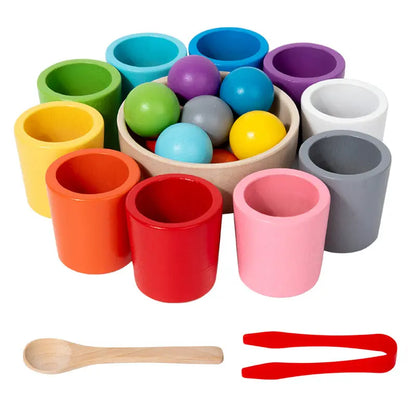 Children’s Wooden Color Classification Cup Educational Toys - Ten color category cup