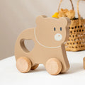 Children’s Log Inertia Trolley Educational Toys - Bear Trolley