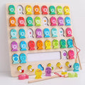 Wooden Children’s Magnetic Alphanumeric Fishing Toys - 2 in 1 Fishing