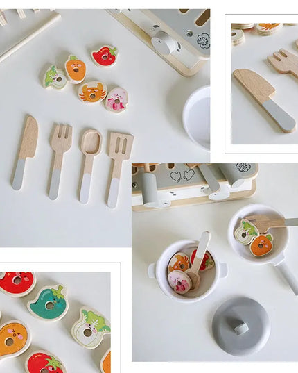 Mini Barbecue Table Children's Play House Kitchen Toys Bells toys