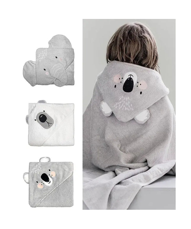 Baby Bath Towel With Dinosaur Cloak Large