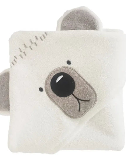 Baby Bath Towel With Dinosaur Cloak Large - White polar bear / One size