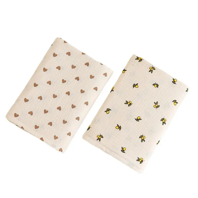 Korean Baby Double-layer Gauze Bath Towel Bells toys