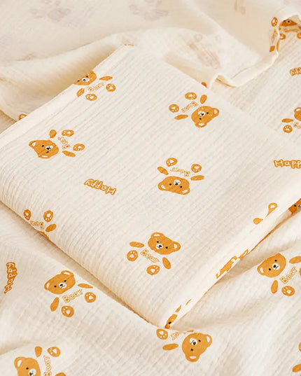 Korean Baby Double-layer Gauze Bath Towel Bells toys