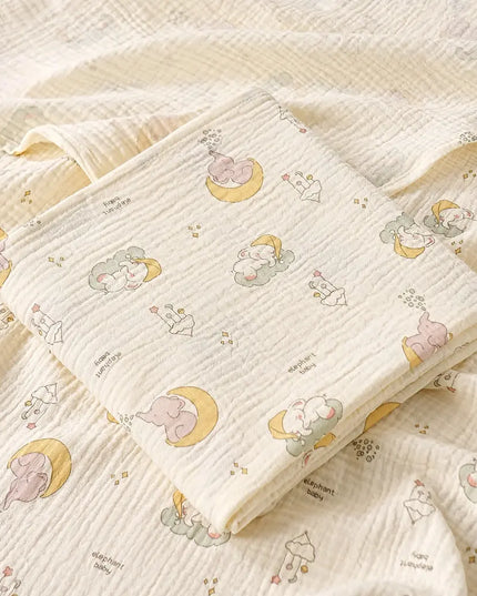 Korean Baby Double-layer Gauze Bath Towel Bells toys