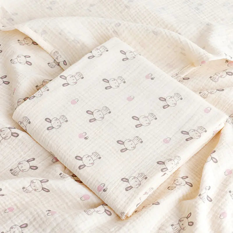 Korean Baby Double-layer Gauze Bath Towel Bells toys