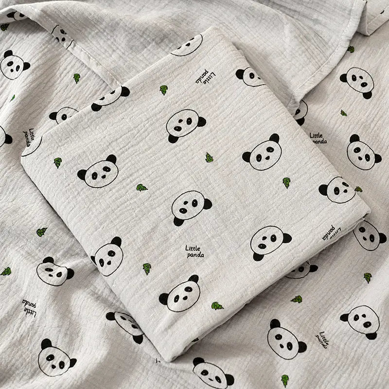 Korean Baby Double-layer Gauze Bath Towel Bells toys