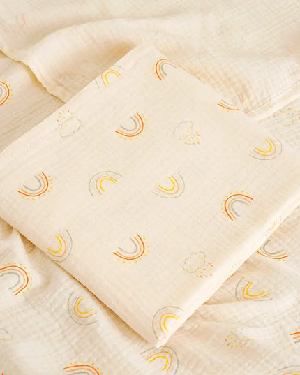 Korean Baby Double-layer Gauze Bath Towel Bells toys