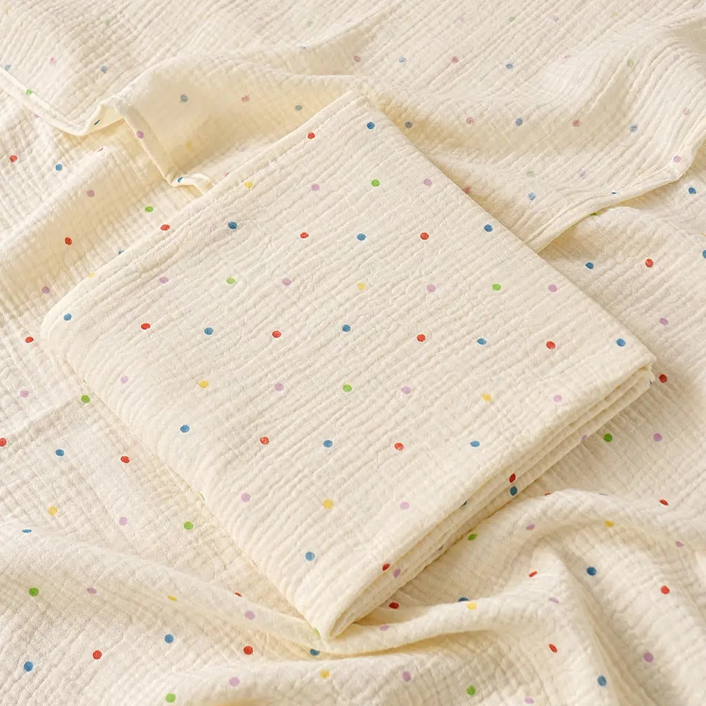 Korean Baby Double-layer Gauze Bath Towel Bells toys