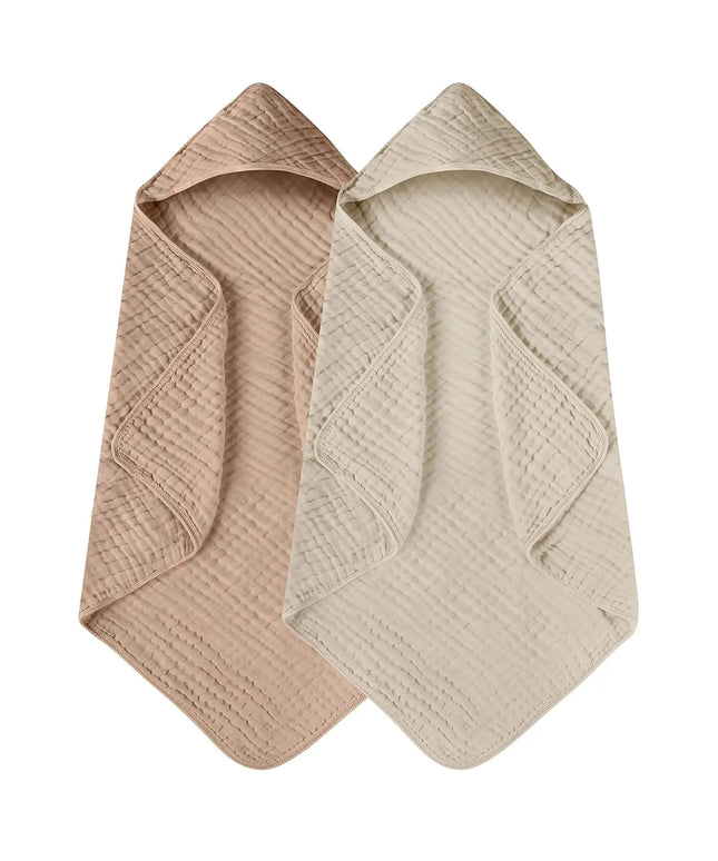Hooded Baby Towels For Newborn Muslin Cotton Baby Bath Towel With Hood For Babies, Infant, Toddler And Kids, Large 90x90cm, Soft And Absorbent Newborn Essential Bells toys