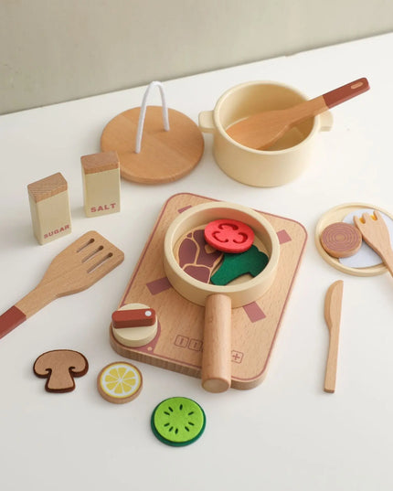 Children's Wooden Play House Kitchen Educational Toys Bells toys