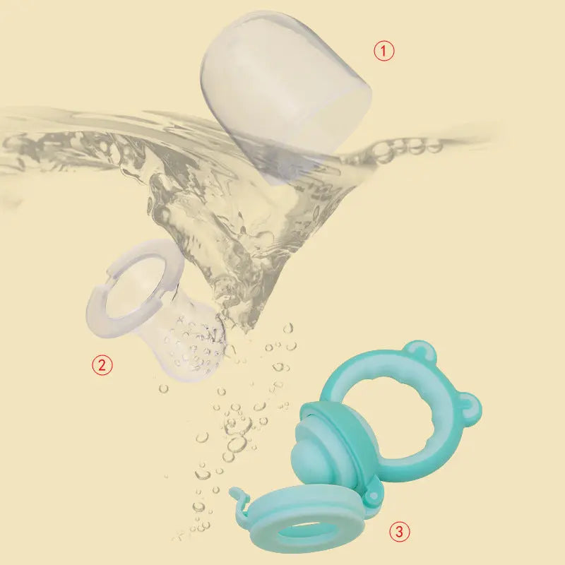 Baby Fruit Bite Bag Food Supplement Baby Molar Stick Bells toys