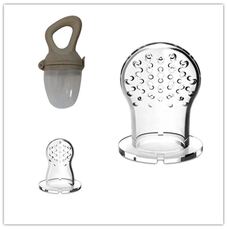 Baby Wheat Straw  Food Feeder Silicone Nipple Bells toys