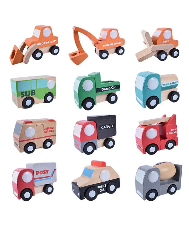 Children’s Colored Wooden Car Puzzle Toys